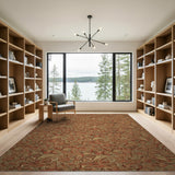 Brown and Tan Abstract Swirl Brown Tan Area Rug
