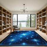 Luminous Starfield Blue Area Rug