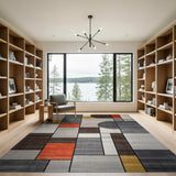 Modern Geometric Abstract Geometric Modern Area Rug