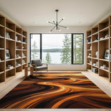 Swirling Sunset Desert Dunes Area Rug