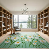 Daisy Meadow Floral Area Rug