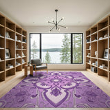 Elegant Purple Traditional Persian Area Rug