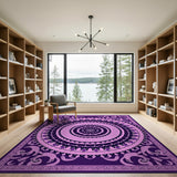 Royal Purple Mandala Persian Rug