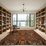 Southwestern Backpack Compass Area Rug
