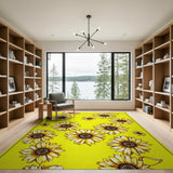 Sunny Sunflower Yellow Area Rug