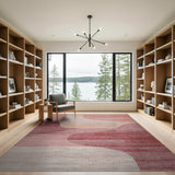 Modern Pink Abstract Area Rug