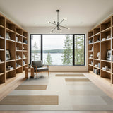 Modern Beige Block Geometric Area Rug