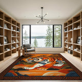 Prowling Tiger Savanna Sunset Rug