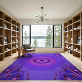Purple Radiant Mandala Area Rug