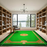 Kids Cartoon Baseball Field Area Rug