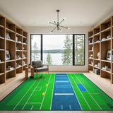 Rugby Pitch Geometric Area Rug
