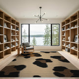 Boho Chic Brown and Tan Leopard Print Brown Tan Area Rug