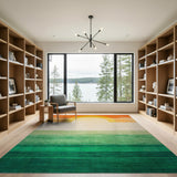 Sunset Gradient Geometric Area Rug
