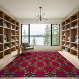 Red Heritage Tribal Geometric Area Rug