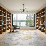 Whimsical Cloud Doodle Area Rug