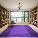 Purple Geometric Plaid Area Rug