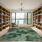 Lush Green Foliage Area Rug
