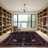 Pink Celestial Floral Area Rug