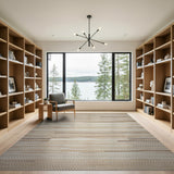 Beige Neutral Striped Textured Area Rug