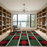 Green Buffalo Plaid Area Rug