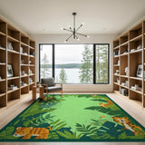 Playful Jungle Safari Kids Cartoon Area Rug