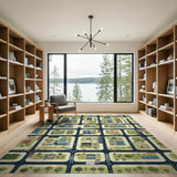 Playful Cartoon Cityscape Area Rug