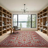 Red Persian Floral Area Rug