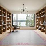 Abstract Area Pink Marble Swirl Abstract Area Rug
