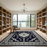 Black and White Medallion Ornate Black White Persian Medallion Area Rug
