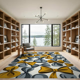 Abstract Twisted Bow Pattern Area Rug