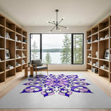 Floral Vintage Purple Floral Mandala Area Rug