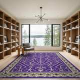 Purple Traditional Persian Area Rug