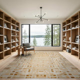 Geometric Modern Modern Beige Geometric Abstract Area Rug