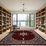 Red Ornate Red Persian Star Medallion Rug