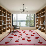 Cherry Scatter Pink Area Rug