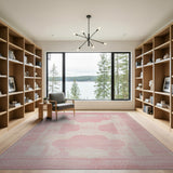 Blush Pink Geometric Arch Area Rug
