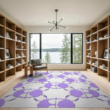 Modern Purple Hexagon Geometric Area Rug