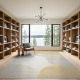 Organic Abstract Beige Area Rug
