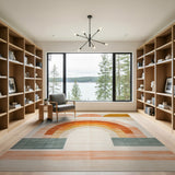 Geometric Modern Rainbow Arch Geometric Area Rug
