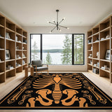 Orange Skeleton Floral Heritage Rug