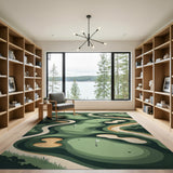 Golf Course Putting Greens Area Rug