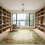 Vintage Floral Border Area Rug