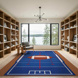 Multi-color and Patterns Football Field Area Rug