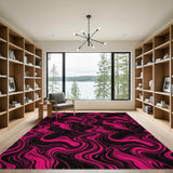 Pink Swirl Abstract No. 3 Area Rug