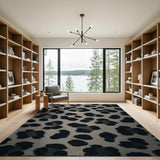 Bold Black Leopard Print Area Rug
