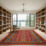 Traditional Persian Vibrant Multi-Color Persian Area Rug