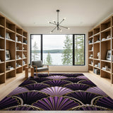 Purple Scallop Shell Pearl Rug
