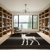 White Deer Southwestern Area Rug