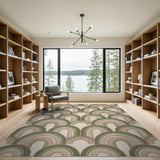 Green Arch Geometric Area Rug