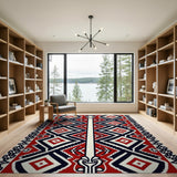 Heritage Tribal Bold Red Geometric Heritage Tribal Rug